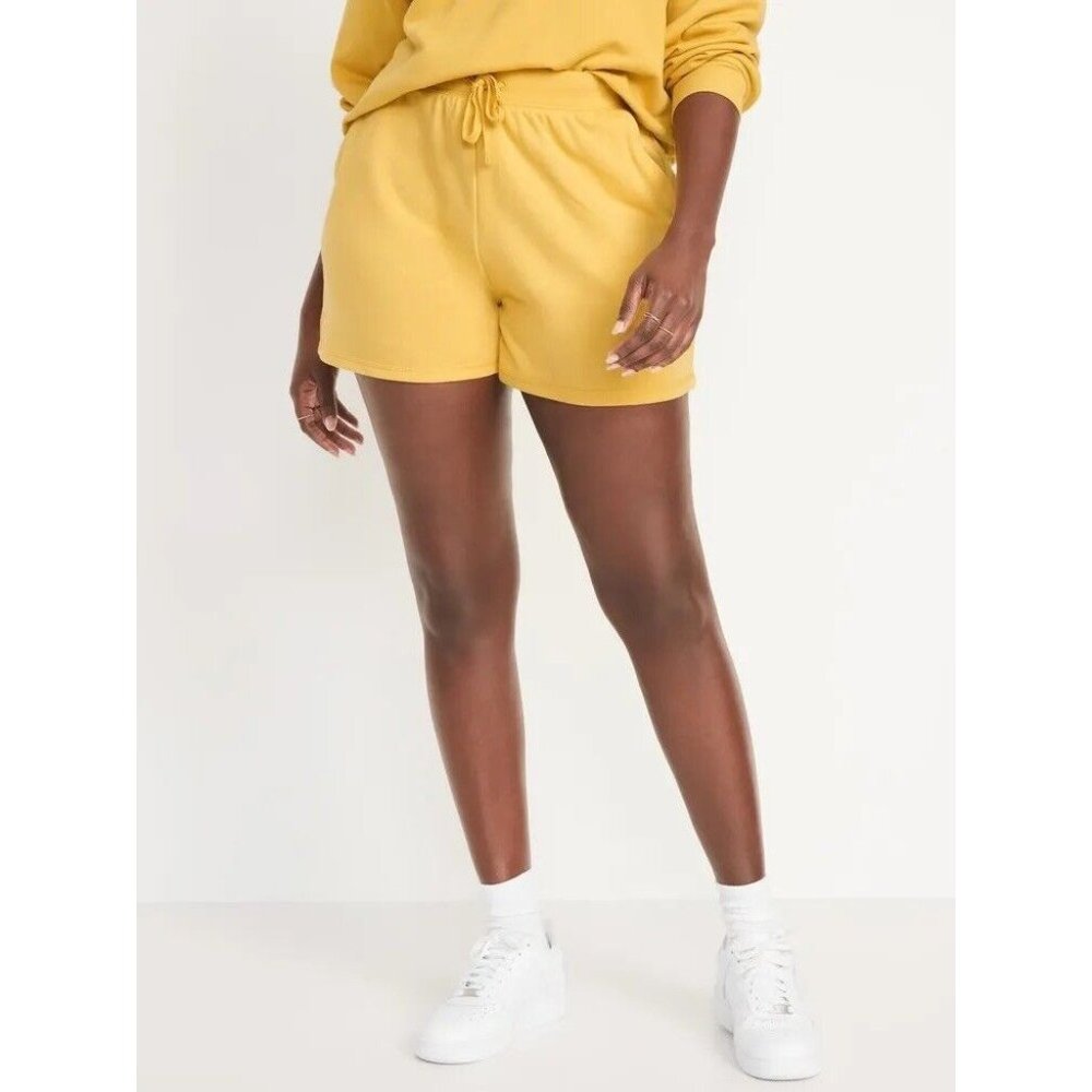 Old Navy Women's Vintage‎ Yellow Extra High Rise Shorts 3" Inseam Size 4X